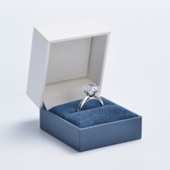 FANXI New Custom 2 Colors Jewelry Display Box Elegant Leatherette Paper Ring Diamond Box