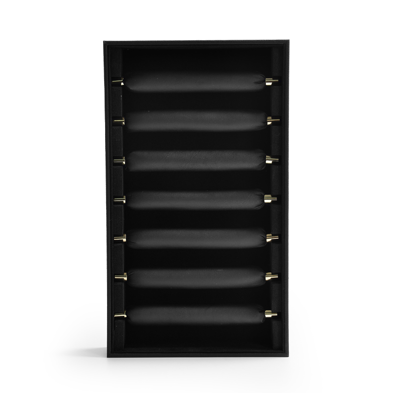 FANXI Classic Black Ring Display Packaging Box with Window For Jewelry Store With Custom Logo