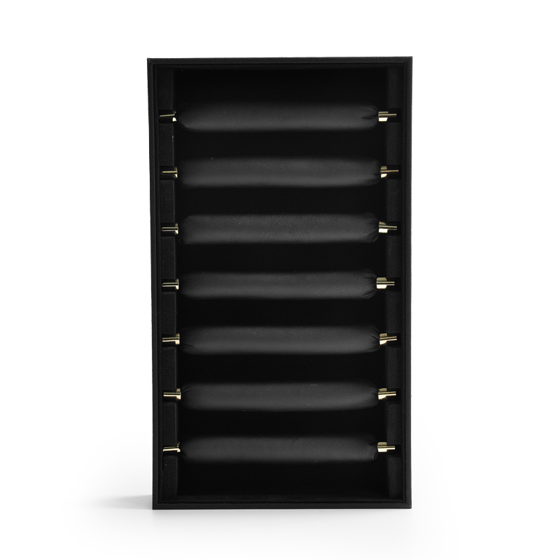 FANXI Classic Black Ring Display Packaging Box with Window For Jewelry Store With Custom Logo