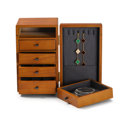 Fanxi China New Arrivals Wooden Jewelry Box Luxury Jewellery Organizer Case Packaging Ring Necklace Bracelet Boxes With Logo