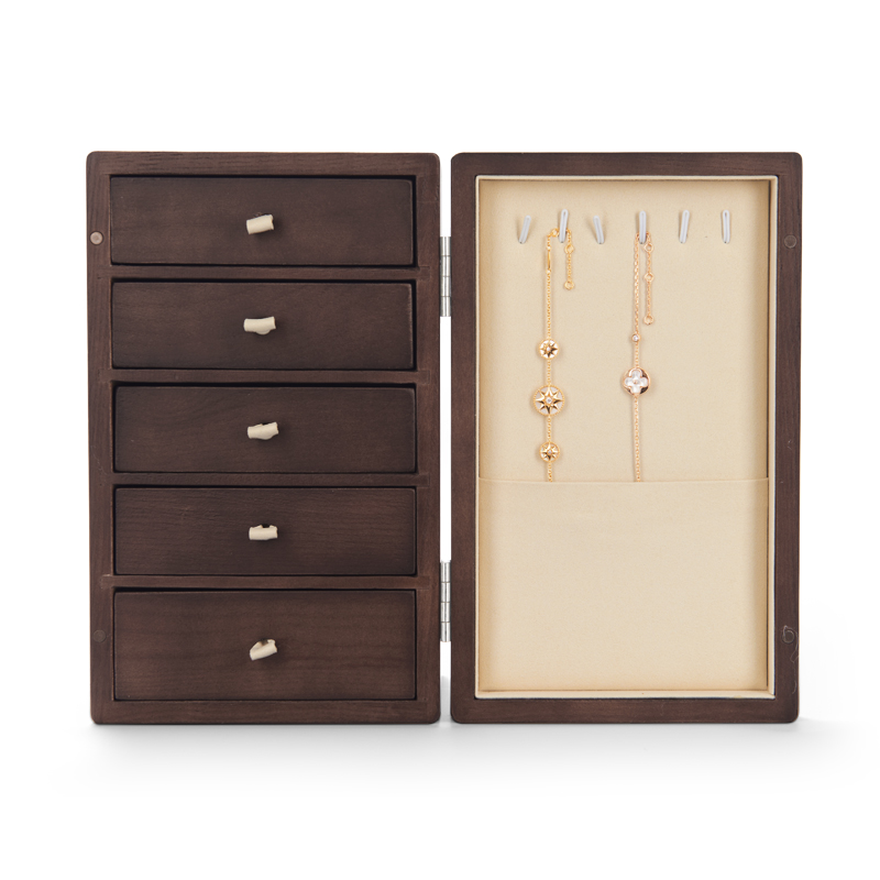 Fanxi China New Arrival Wooden Jewelry Storage Box For Ring Necklace Pendant Bracelet Storage Jewelry Cases