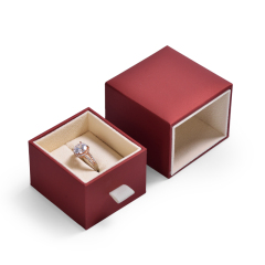 FANXI Customized Luxury Jewelry Packaging Box Inside Ring Diamond Wedding Gift Packaging Storage Boxes Red Leatherette Papaer Storage Box For Jewels
