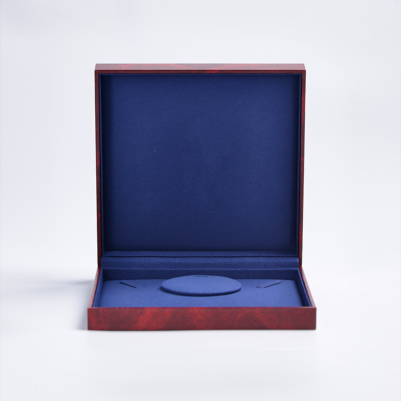 FANXI Retro Luxury Red Necklace Box High Quailty Leatherette Paper Jewelry Box With Custom Logo