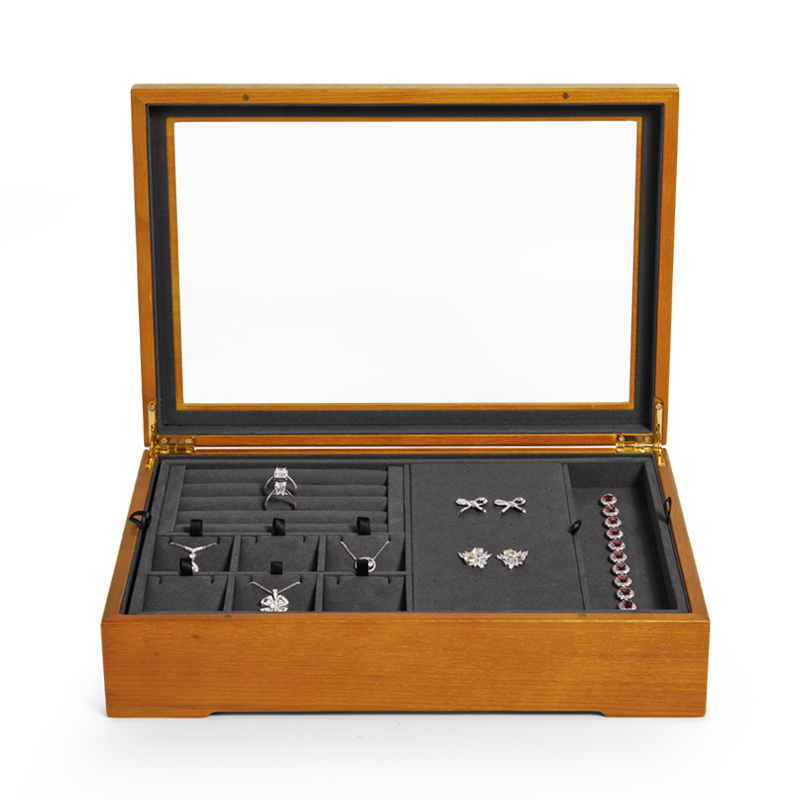 FANXI Custom Luxury Solid wood Jewelry storage boxes Ring Bracelet Earrings Necklace Organizer Multifunctional Jewelry case
