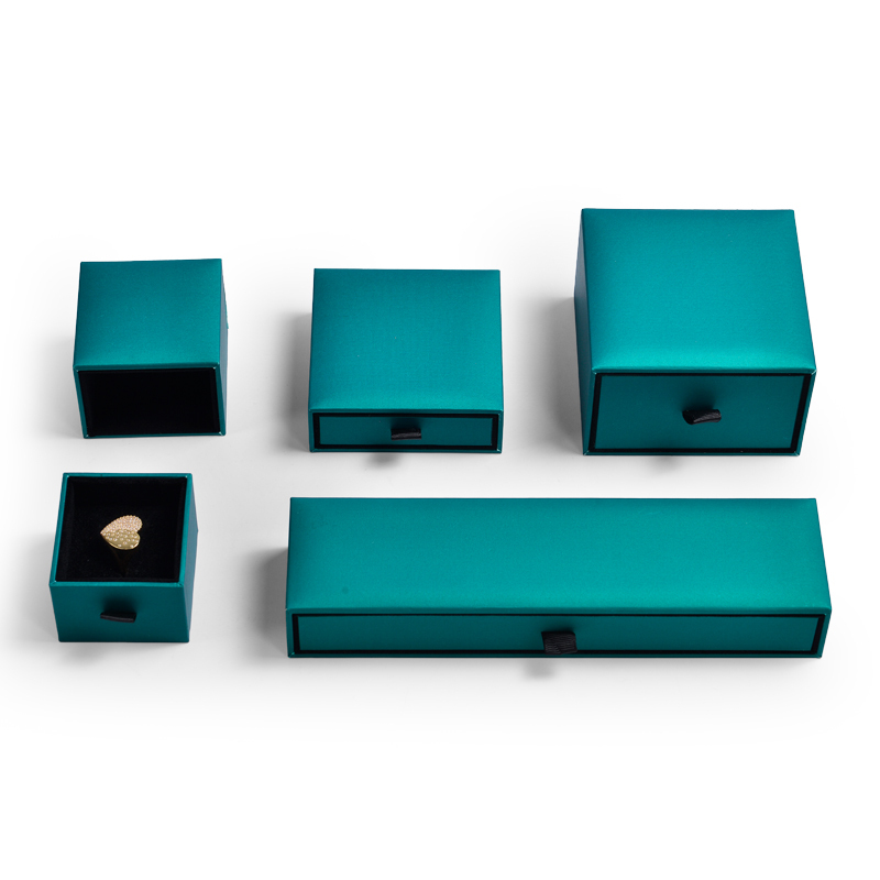FANXI China Manufacturer Fancy Leatherette Paper Gift Drawer Packaging Boxes Exhibitor Plastic Jewelry Box