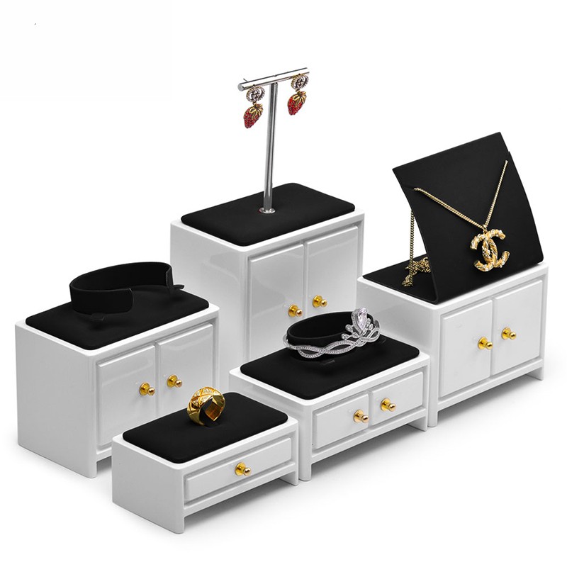 Fanxi New Arrival Luxury Jewelry Display Solid Wood Jewellry Holder For Ring Earring Pendant Necklace Watch Showcase Jewelry