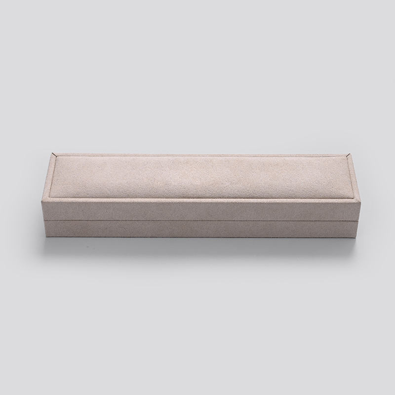 FANXI Wholesale Custom Logo Khaki Microfiber Packaging Box Bracelet Gift Jewellery Box