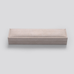 FANXI Wholesale Custom Logo Khaki Microfiber Packaging Box Bracelet Gift Jewellery Box