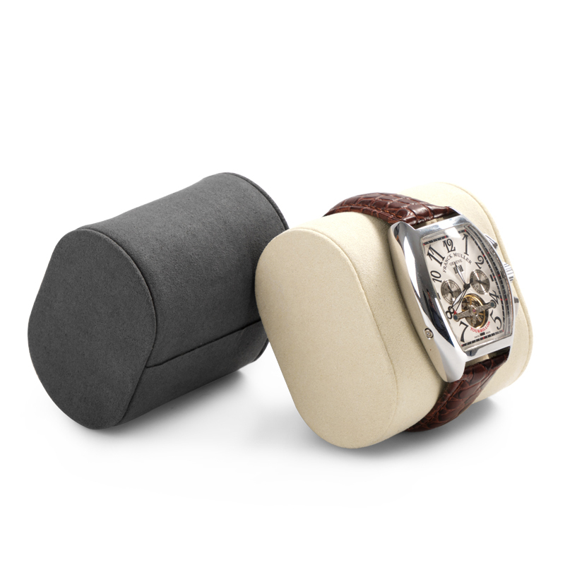 FANXI Custom Wood Travel Jewelry Cases With Microfiber Cushion For 2 Bangle Bracelet Display Solid Wood Luxury Storage Watch Box