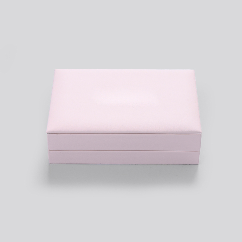 FANXI Fashion Pink Jewelry Display Fullset Box For Ring Diamond Necklace With PU Leather and Custom Logo