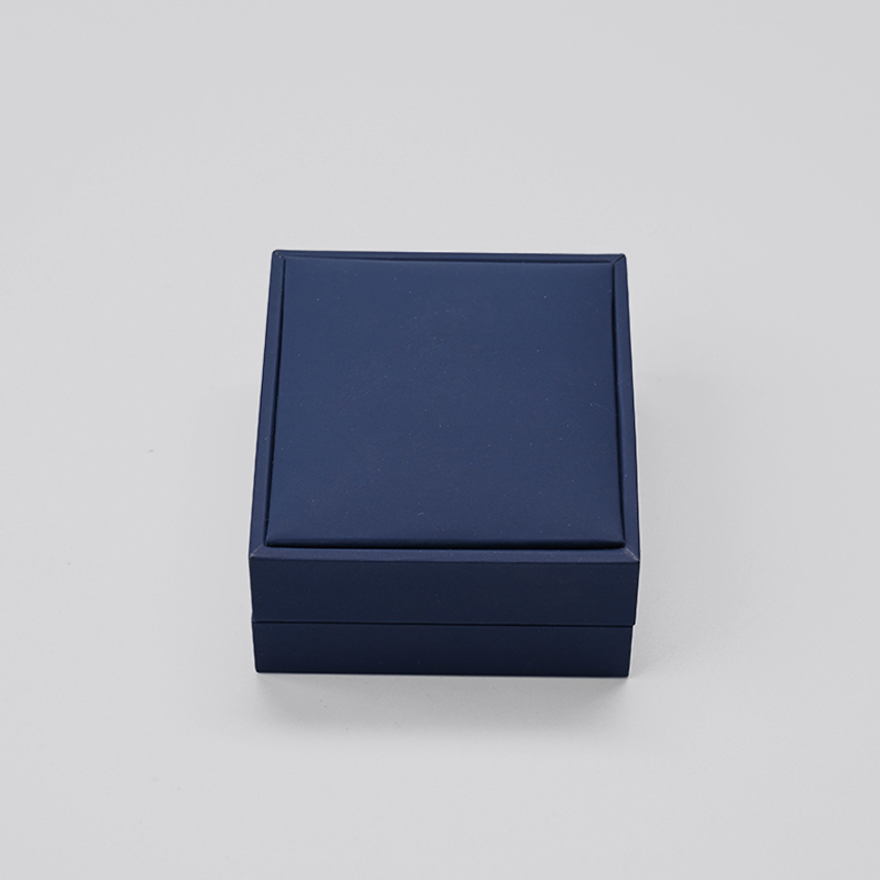 FANXI Luxury Fashion Ring Earring Package Box Blue PU leather Gift Jewelry Box Jewellery Box Package