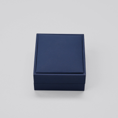 FANXI Luxury Fashion Ring Earring Package Box Blue PU leather Gift Jewelry Box Jewellery Box Package