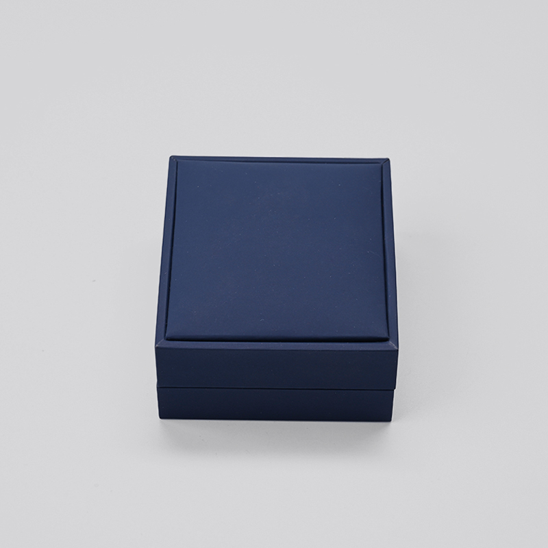 FANXI Luxury Fashion Ring Earring Package Box Blue PU leather Gift Jewelry Box Jewellery Box Package