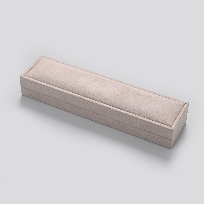 FANXI Wholesale Custom Logo Khaki Microfiber Packaging Box Bracelet Gift Jewellery Box