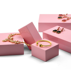 Fanxi New Arrival Jewelry Display Stands Baking Wood Luxury Ring Earring Necklace Shop Window Display Showcase Holder