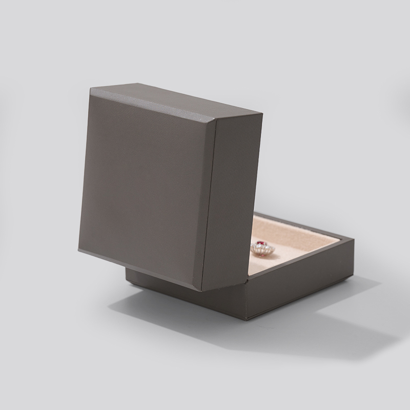 FANXI Classic Customized Leatherette Paper Jewelry Display Packing Box Eco-friendly Wedding Ring Earring Box