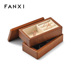FANXI Wholesale Custom Solid Wooden Jewelry Box with Lid Jewelry Organizer Jewellery Case