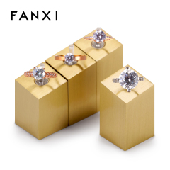 Fanxi New Luxury Jewelry Display Stands Gold Metal Jewellry Holder For Ring Earring Necklace Display Showcase Set
