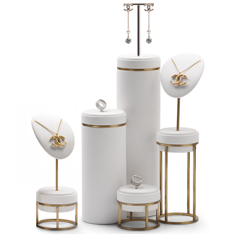Fanxi Factory Jewelry Metal Rack Display Set Handmade Jewelry Mannequin Jewelry Display Stand For Necklace Earring Ring Display