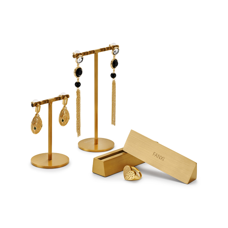 FANXI Jewelry Display Set For Bracelet Necklace Ring Exhibitor Organizer Holder Custom Leather Jewelry Display