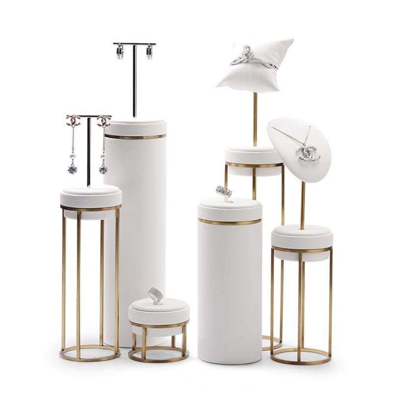 Fanxi Factory Jewelry Metal Rack Display Set Handmade Jewelry Mannequin Jewelry Display Stand For Necklace Earring Ring Display