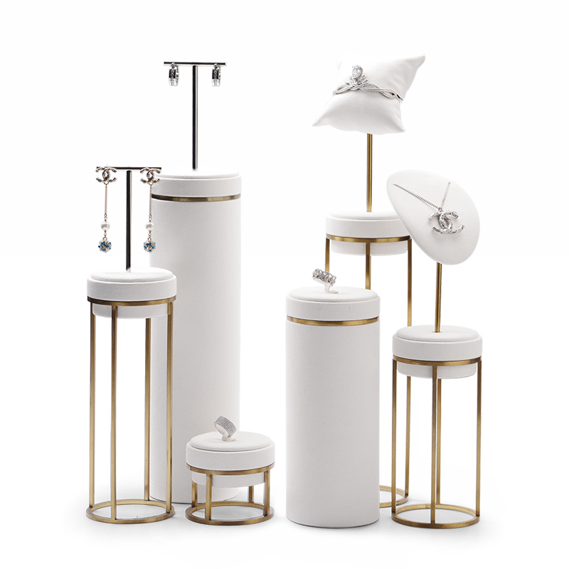 Fanxi Factory Jewelry Metal Rack Display Set Handmade Jewelry Mannequin Jewelry Display Stand For Necklace Earring Ring Display