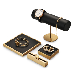 FANXI Jewelry Display Set For Bracelet Necklace Ring Exhibitor Organizer Holder Custom Leather Jewelry Display