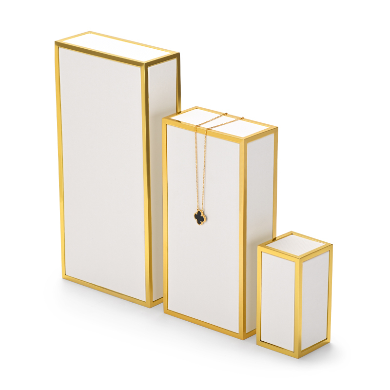 Fanxi New Arrival Luxury Jewelry Stand Handmade Jewellery Mannequin Sheet Metal Edge Trim For Necklace Earring Ring Display Set