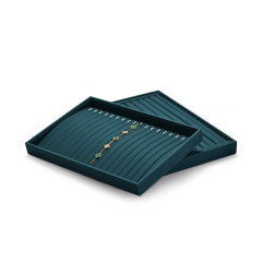 Fanxi Luxury PU Leather Jewelry Display Tray for Ring Pedant Bangle Necklace