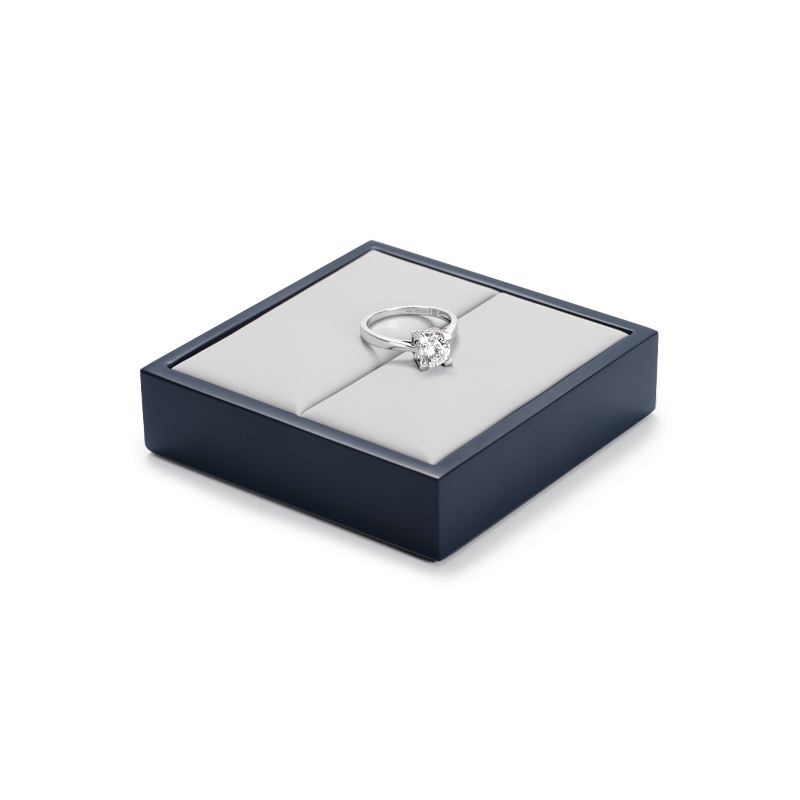 Fanxi New Luxury Gray PU Leather Jewelry Display Tray for Ring Pendant Bangle Necklace