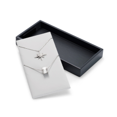 Fanxi New Luxury Gray PU Leather Jewelry Display Tray for Ring Pendant Bangle Necklace