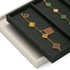 Fanxi New Product Customized Design Jewelry Pu Leather Display Tray Gold Rings Necklaces Holder Plated Jewelry