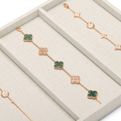 Fanxi New Product Customized Design Jewelry Pu Leather Display Tray Gold Rings Necklaces Holder Plated Jewelry