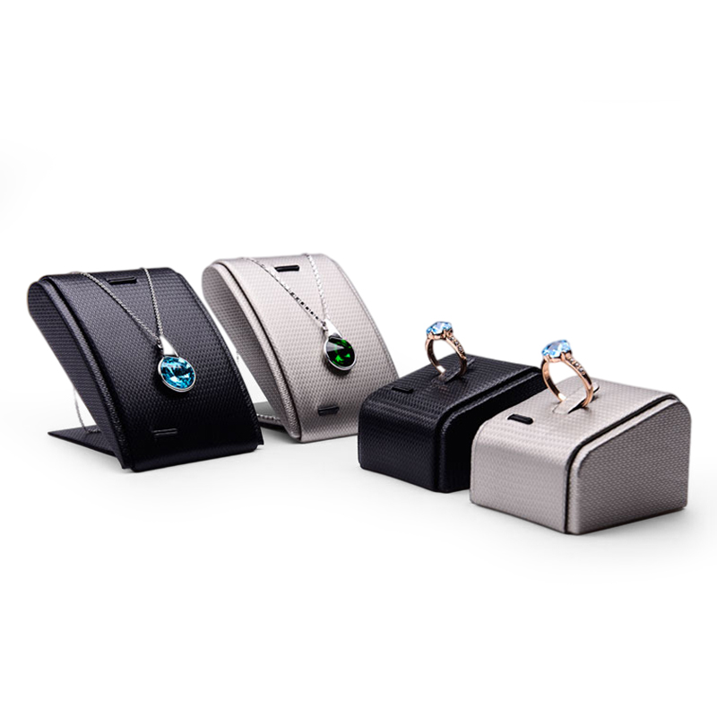 Fanxi China Custom Fashion MDF PU Leather Ring Pendant Holders Jewelry Display Stand for Jewellry Store