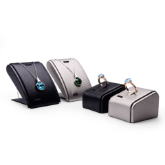Fanxi China Custom Fashion MDF PU Leather Ring Pendant Holders Jewelry Display Stand for Jewellry Store