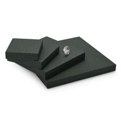 FANXI China Wholesale Custom Green PU leather Square Jewelry Trays Earrings Ring Bangle Necklace Display Jewelry Display Stands