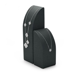Fanxi Factory Sample Custom Logo Wholesale Pu Laether Display Set Stand Holder Classic Necklace Jewelry Exhibitors