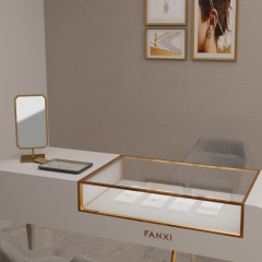 FANXI New arrival Luxury Gold Metal Mirror jewelry store