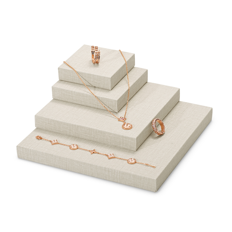 Fanxi Wholesale Good Quality Jewelry Display For Ring Earring Bangle Necklace Plate Tray Jewelry Showcase Display Stand