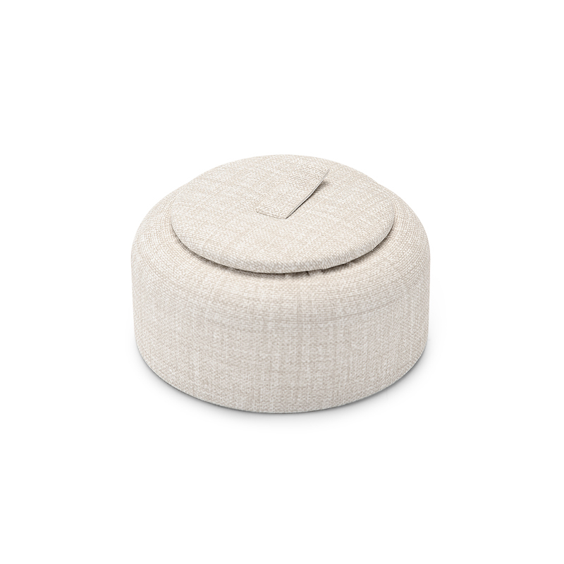 FANXI New Custom Beige gray PU Leather Ring Display Stand For Jewelry Store Shop Window