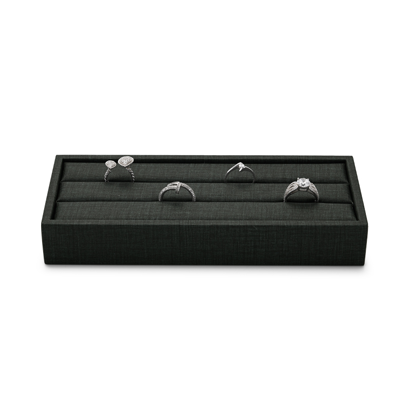 FANXI Custom Jewelry Display Props Classic PU Leather For Ring Earring Display Tray
