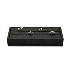 FANXI Custom Jewelry Display Props Classic PU Leather For Ring Earring Display Tray