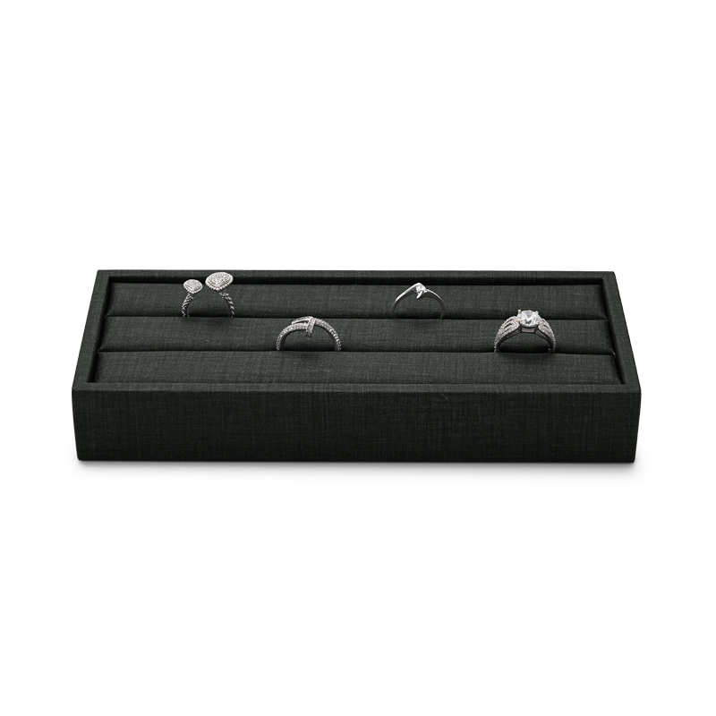 FANXI Custom Jewelry Display Props Classic PU Leather For Ring Earring Display Tray