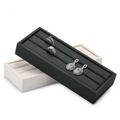 FANXI Custom Jewelry Display Props Classic PU Leather For Ring Earring Display Tray