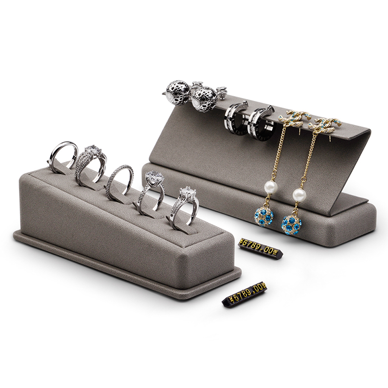 FANXI High End Self-design Custom Jewelry Display Made By Leather Jewellery Used For Ring Earring Pendant
