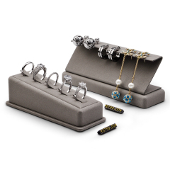 FANXI High End Self-design Custom Jewelry Display Made By Leather Jewellery Used For Ring Earring Pendant