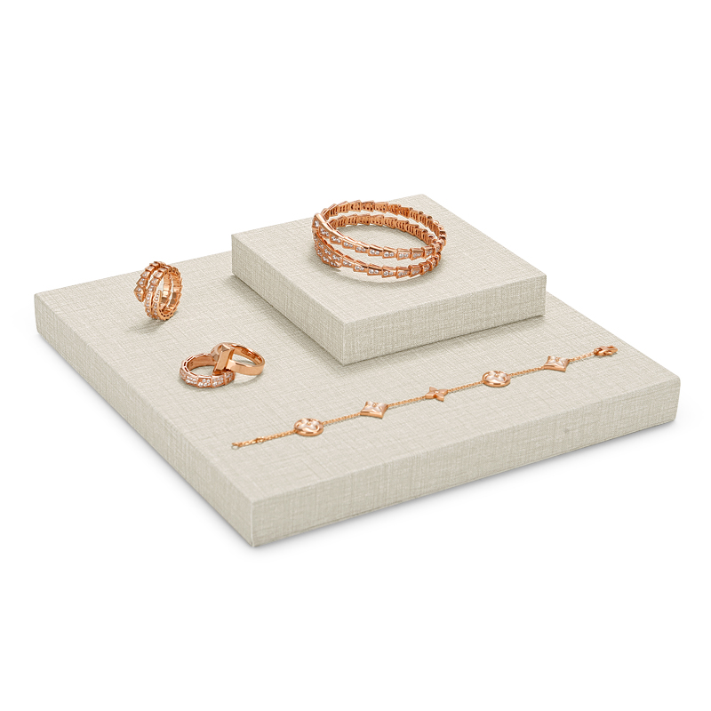 Fanxi Wholesale Good Quality Jewelry Display For Ring Earring Bangle Necklace Plate Tray Jewelry Showcase Display Stand