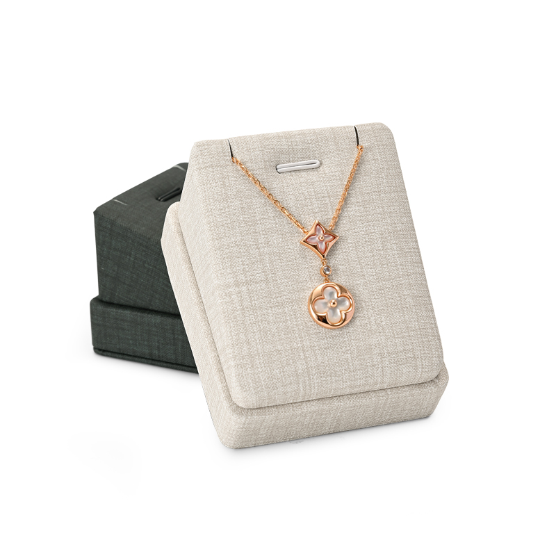 FANXI High Quality PU Leather Jewelry Display Stand Set Pendant Exhibitor Shop Organizer Necklace Display Shelf