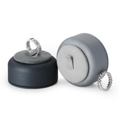 FANXI Wholesale Custom Grey PU Leather Jewelry Display Stand Ring Holder for Jewellry Store