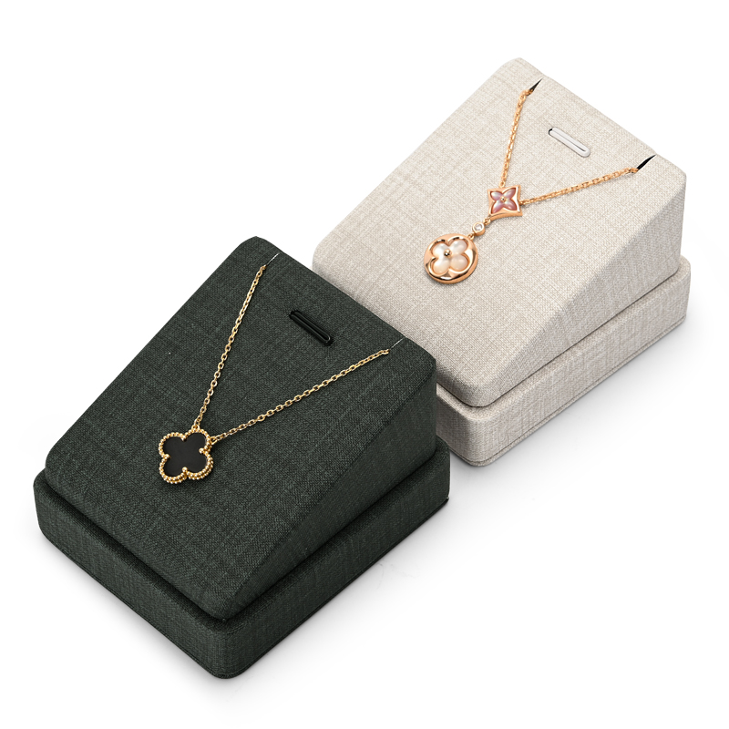 FANXI High Quality PU Leather Jewelry Display Stand Set Pendant Exhibitor Shop Organizer Necklace Display Shelf